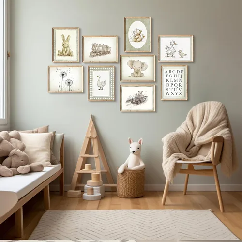 Miniatura 3 de Arte de pared de vaquero, imágenes en lienzo para guardería, decoración de pared de vaca occidental, impresiones de habitación de niños, póster