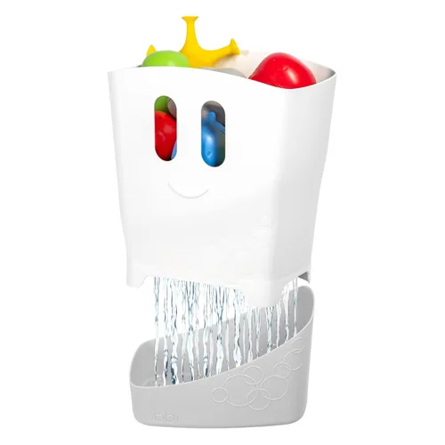 Miniatura 10 de Ubbi Set de regalo esencial para el tiempo del baño del bebé, recipiente de juguete de baño con drenaje de pie, apto para lavavajillas, blanco Set