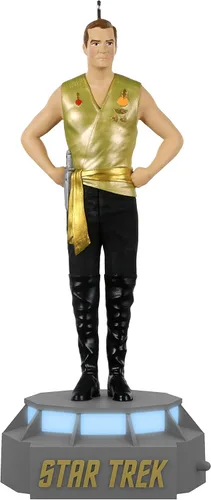 Adorno navideño de Hallmark Keepsake, espejo Star Trek, colección de espejos, capitán James T. Kirk narradores con luz y sonido