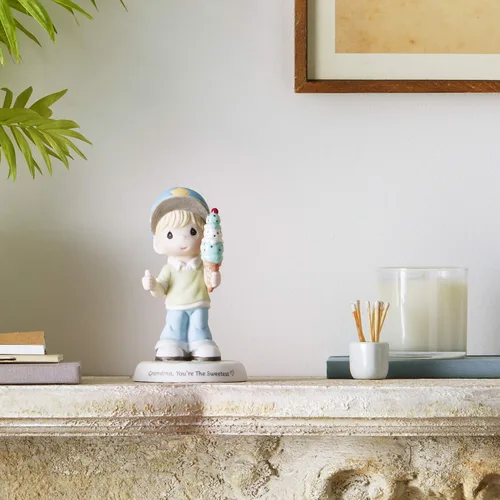 Miniatura 3 de Precious Moments 193017 Grandma You're The Sweetest Boy con cono de helado - Figura de porcelana