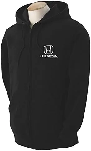 Miniatura 2 de Honda Sudadera con capucha negra con cremallera completa