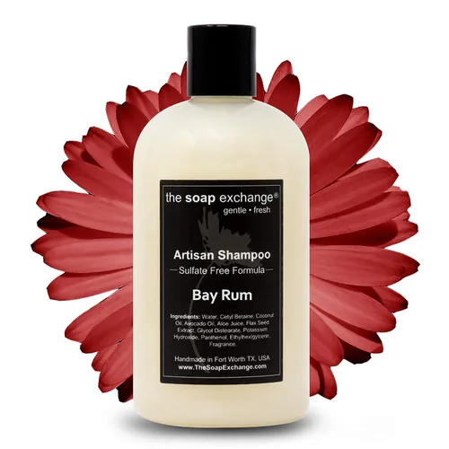 Miniatura 20 de The Soap Exchange Champú para el cabello, aroma a cuero de Texas, hecho a mano, 12 fl oz / 12.0 fl oz, cuidado natural del cabello artesanal, suave