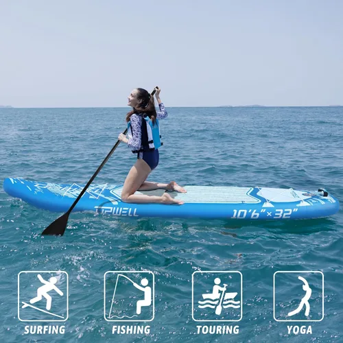 Miniatura 5 de UPWELL 11’6”/11'2”/11'/10'8”/10'6”/10'2” Inflatable Stand Up Paddle Board with sup Accessories Including Backpack, Repairing Kits, Non-Slip Deck