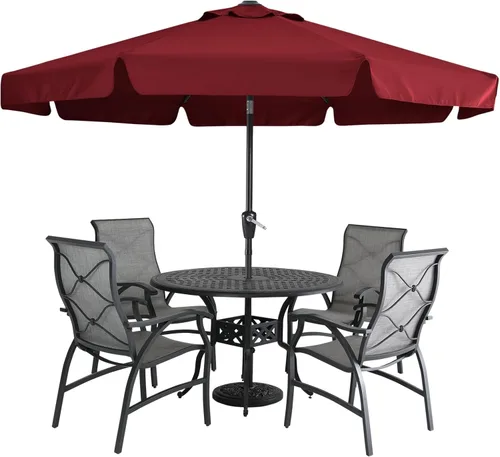 Miniatura 26 de MASTERCANOPY Sombrilla de Patio Valance para Mesa de Exterior Market - 8 Varillas (9 pies, Turquesa)