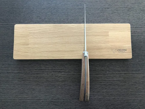 Miniatura 4 de Laguiole en Aubrac Cuchillo de queso hecho a mano 'Le Buron' KMF99NOI/LZB1 Mango de nogal