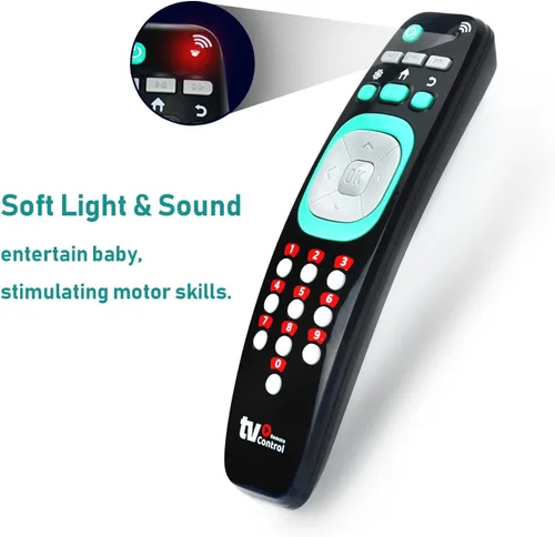 Miniatura 2 de Juguete de control remoto para bebé, juguete de control remoto de TV, juguetes musicales con luces y sonidos para bebés de 12 a 36 meses