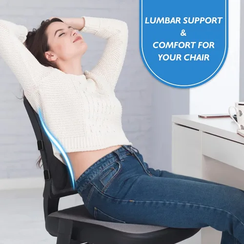 Miniatura 6 de LumbarPal Almohada de Soporte Lumbar para Respaldo de Silla de Oficina Almohada Lumbar para Automóvil, Gaming, Silla de Oficina - Mejora la Postura