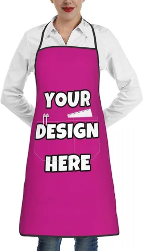 Miniatura 50 de Delantal personalizado con logotipo de imagen, nombre de texto, delantales de cocina personalizados para chef para hombres y mujeres