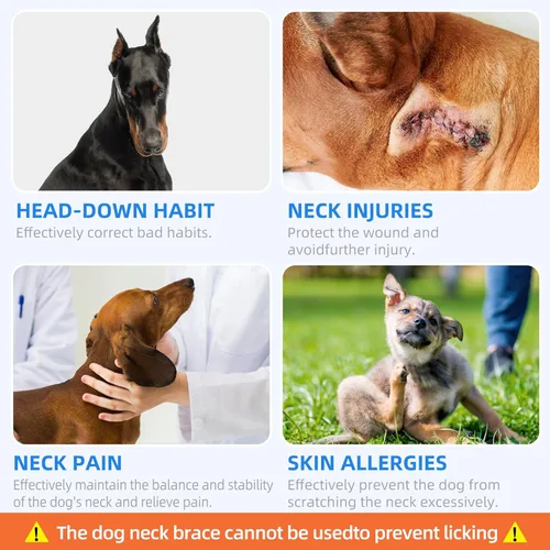 Miniatura 6 de Cuello para perro para mascotas, recuperación después de la cirugía, ajustable, transpirable, cuello cervical, cono de recuperación, cono de cabeza