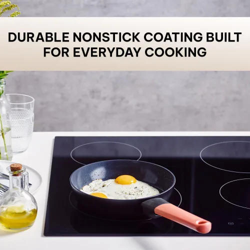 Miniatura 2 de Brabantia Tasty+ - Sartén antiadherente de 8 pulgadas – Sartén de cerámica sin PFAS/PFOA/PTFE con mango que se mantiene fresco, fácil de limpiar
