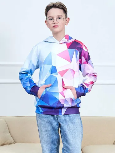 Miniatura 2 de UNICOMIDEA Boys Girls Hoodies Sweatshirts Kids 3D Print Pullover Hooded Fall Winter Clothes for 6-16T