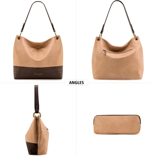 Miniatura 4 de Wrangler Hobo Bags for Women Vegan Leather Top Handle Shoulder Purses and Handbags