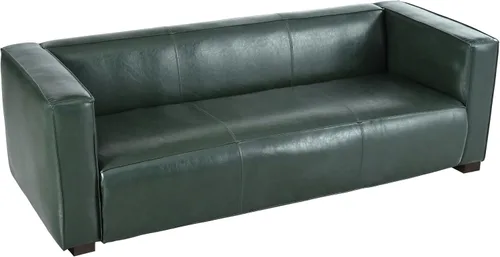Miniatura 5 de Sofá de asiento profundo moderno de 3 plazas con patas de madera de abedul, sofá de cuero de 80.25 pulgadas, sofá tapizado suave para sala de estar