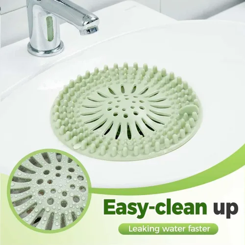 Miniatura 3 de Recogedor de pelo de silicona para desagüe de ducha, paquete de 3 protectores de drenaje para tina, colador, cubierta de drenaje para ducha, Gris