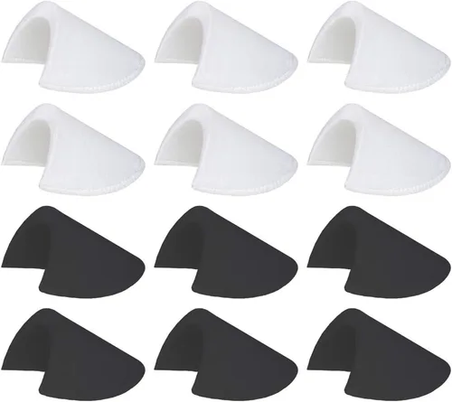Miniatura 8 de Almohadillas de hombro de 1/2 pulgadas, 12 pares, almohadillas de hombro cosidas, almohadillas de espuma de esponja suave para hombres y mujeres