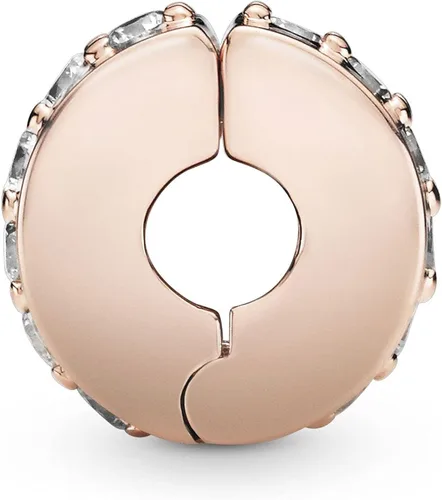 Miniatura 3 de PANDORA Joyería brillante espaciador de fila de circonita cúbica en rosa Metal Circonita cúbica