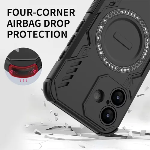 Miniatura 5 de Diseño de funda de teléfono para Redmi Note 12 Pro 5G (6.67 pulgadas), funda a prueba de golpes con anillo magnético, color negro