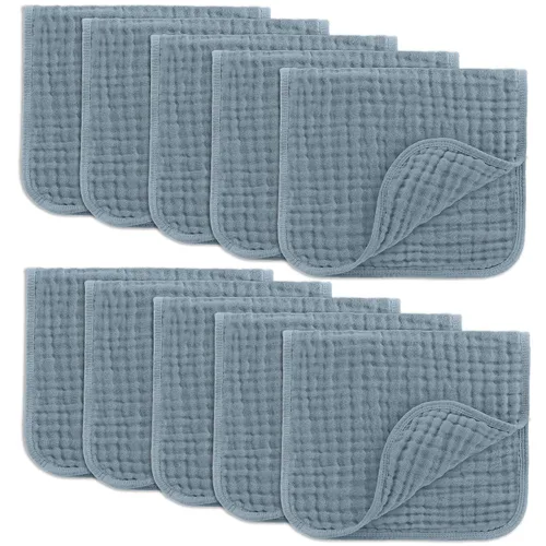 Miniatura 38 de Comfy Cubs - Paquete de 6 paños de muselina para eructos, 20 x 10 pulgadas, grandes, de 6 capas, 100 % algodón ultra absorbente para babeo