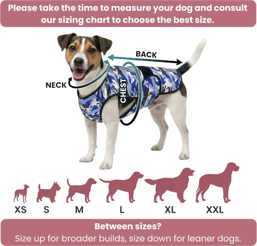 Miniatura 6 de Chaleco refrescante para perros, 2 capas de enfriamiento con tela de microfibra suave, ligero, ajustable y cómodo, protección UV para perros