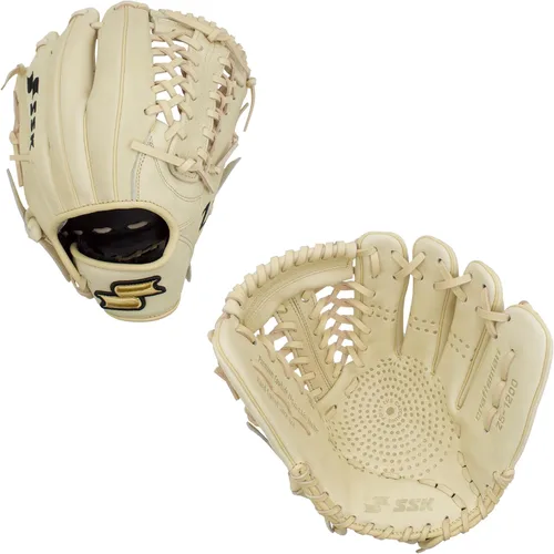 Miniatura 52 de SSK Z5 Craftsman Guante de béisbol para infield – 11.25” - 11.5” - 11.75” - 12” – Lanzamiento con mano derecha y izquierda Rojo/Verde Kelly/Blanco