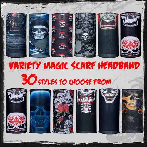 Miniatura 3 de JaGely 30 Pieces Skull Neck Gaiters Scarf Elastic Independence Day Wrap Headband Bandana Face Mask for Women Men Sports