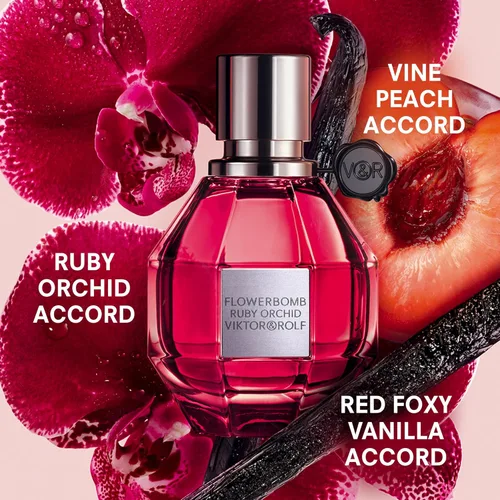 Miniatura 2 de Viktor&Rolf - Flowerbomb Ruby Orchid Eau de Parfum - Perfume para mujer - Floral y afrutado - Con notas de vainilla y melocotón