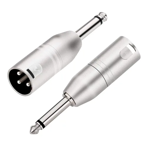 Miniatura 10 de Tisino Adaptador XLR hembra a TRS de 1/4 de pulgada, XLR hembra equilibrada a adaptadores macho de 0.250 in de pulgada - 2 unidades XLRF a 1/4" TRS