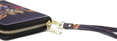 Miniatura 65 de Cartera de mano para mujer, estilo bohemio, con RFID, elegante, espaciosa con correa para viajes, capacidad para tarjetas, teléfono, dinero