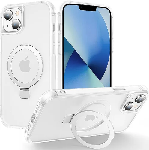 Miniatura 99 de CHAOFEnG Funda magnética compatible con iPhone 11 con soporte, prueba de caídas de grado militar, compatible con imán, anillo translúcido, parte