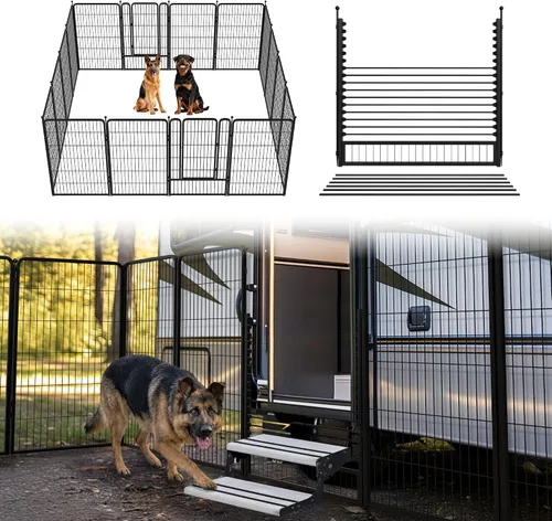 Miniatura 54 de FXW Rollick - Corralito para perros para patio, campamento con casa rodante, patentado, 24 pulgadas, 2 paneles