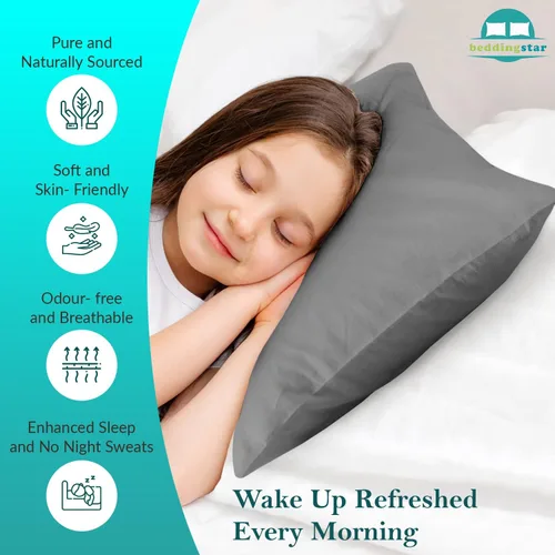 Miniatura 4 de Juego de 2 fundas de almohada de viaje de 12 x 16 pulgadas con cierre de sobre, 600 hilos, 100% algodón egipcio suave, fundas de almohada de viaje