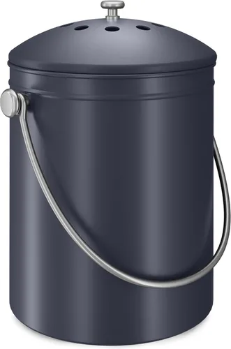 Miniatura 9 de Utopia Kitchen contenedor de compost para interior, compostaje sin olor con filtro de carbón, compostador grande de acero inoxidable de 1.3 galones