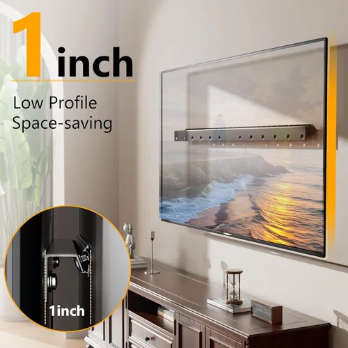 Miniatura 6 de Soporte de pared para TV sin tachuelas, soporte de TV inteligente sin taladros para televisores de 32 a 75 pulgadas, soporta hasta 150 libras