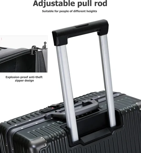 Miniatura 7 de feilario Equipaje extensible con ruedas giratorias rígidas de 360, maleta de mano ABS impermeable con carga USB y bloqueo TSA para negocios