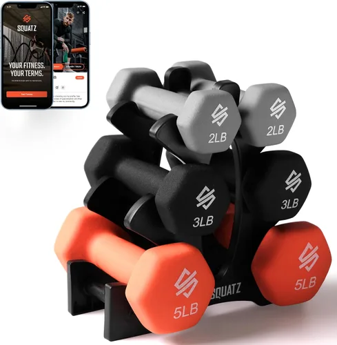 Miniatura 11 de Squatz Adjustable Dumbbell Set 70-140LB Adjustable Dumbbells For Home Gym, Anti-Slip Handle With Heavy‑Duty Plates, Exercise Fitness Dumbbells For