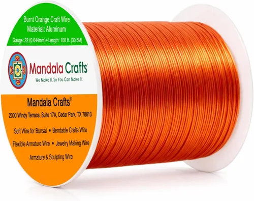 Miniatura 51 de Mandala Crafts - Alambre de aluminio anodizado de 8 calibre para hacer joyas - 9.75 m de alambre flexible negro colorido - Flexible para bonsái