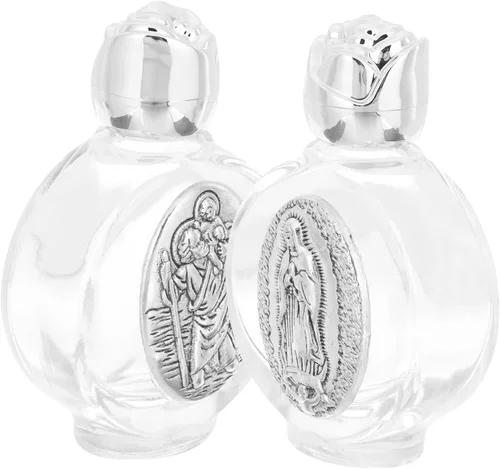 Miniatura 7 de ABOOFAN 6 unidades para aceite Jesús cristiano oro Pascua aceites tonos decoraciones contenedor agua esencial vidrio festival recargable bautismo
