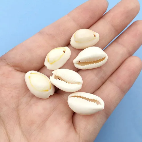 Miniatura 6 de 100 cuentas redondas y ovaladas blancas de 0.433 x 0.709 in, perfectas para joyas temáticas de playa de verano
