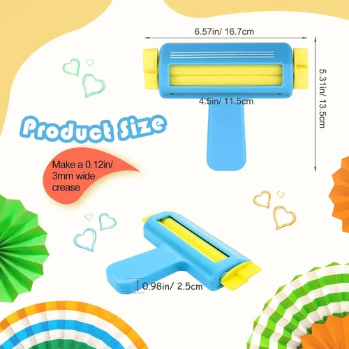 Miniatura 2 de Crimpadora de papel para manualidades, herramienta para hacer moldeador de ondas, manualidades de bricolaje (azul)
