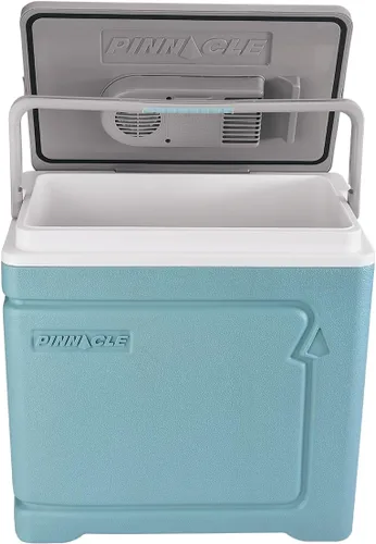 Pinnacle Thermoware - Enfriador eléctrico grande de 30 litros para bebidas frías y calientes y alimentos - Enfriador de viaje de 12 V para