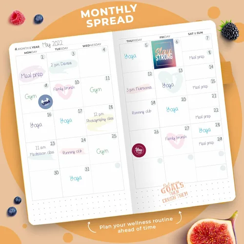 Miniatura 5 de Clever Fox Planificador de Bienestar - Registro Semanal y Diario de Salud y Bienestar, Diario de Alimentos y Planificador de Comidas para Conteo