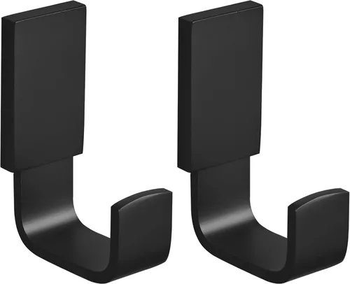 Miniatura 11 de BESy Ganchos individuales para toallas para baño, cocina, garaje, estilo cuadrado, ganchos para bata y sombrero, montaje en pared con tornillos