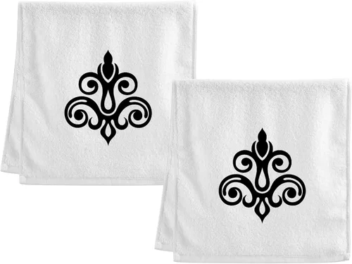 Miniatura 15 de Toallas de algodón suave para lavado facial, flores, acuarela, hortensias y parejas, flamencos, toallas de mano para entrenamiento, baño, juego de 2