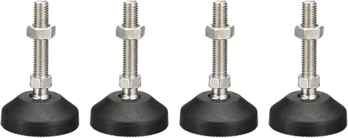 Miniatura 11 de uxcell Niveladores de muebles, 4 pies de nivelación universales de nailon M10x80x50mm, patas de mesa giratorias ajustables para muebles, máquinas
