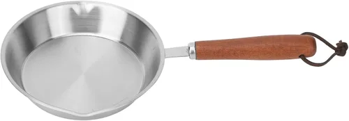 Dpofirs Sartén inoxidable, sartén compatible con inducción, 6.3 in