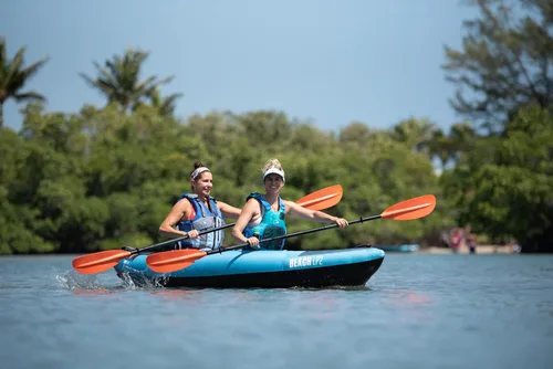 Miniatura 4 de TAHE Beach LP - Paquete completo de kayak inflable premium que incluye kayak, asiento, remo, bomba y bolsa de viaje/almacenamiento