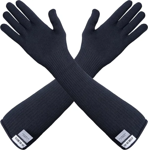Miniatura 9 de Mangas de Kevlar resistentes, mangas resistentes a cortes de triple capa ANSI A5, mangas de protección de brazo para arañazos moretones y mordeduras