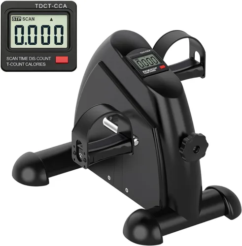 Miniatura 2 de Mini bicicleta de ejercicio: ejercitador de pedal de bicicleta portátil debajo del escritorio, ejercitador de pedal de brazo y pierna con pantallas