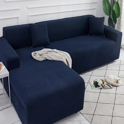 Miniatura 7 de Funda para sofá modular, funda elástica para sofá, protector universal de muebles, en forma de L, antideslizante, de elastano, para mascotas, gatos