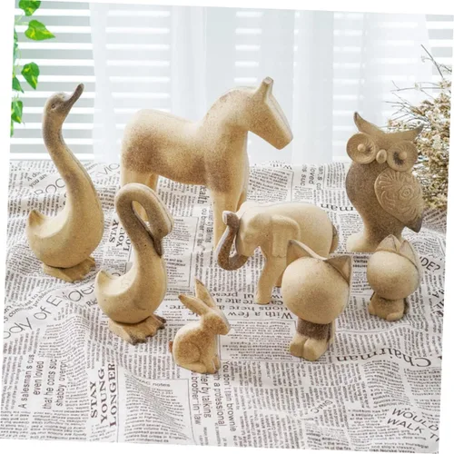 Miniatura 2 de EXCEART Juego de 2 figuras de conejo de madera, sin terminar, rústico, para manualidades, decoración del hogar, adornos de escritorio